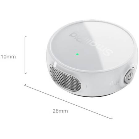 SmallRig 4706 S60 - zestaw, bezprzewodowy system mikrofonowy, 2.4 GHz, (2x TX, 1x RX), USB-C, biały_wymiary nadajnika_3